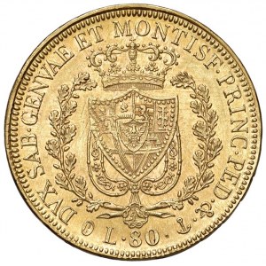 Carlo Felice (1821-1831) 80 Lire 1830 G ...