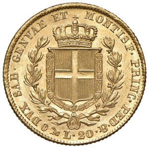 Charles Albert (1831-1849) 20 Lire 1849 G...