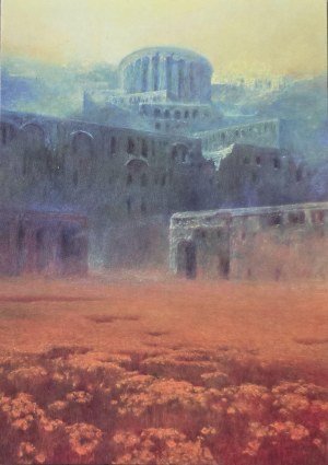 Invitation to the opening of an exhibition with works by Zdzislaw Beksinski, Paris, 1988
