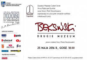 Invitation to the opening of the exhibition Beksinski. The Second Museum from the Collection of Anna and Piotr Dmochowski, Municipal Art Gallery in Częstochowa, 2016