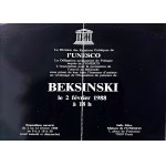 Folder / invitation to Zdzislaw Beksinski exhibition, UNESCO, Paris, 1988.