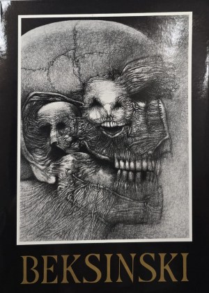 Folder / invitation to Zdzislaw Beksinski exhibition, Polish Institute, Paris, 1987 / Zdzislaw Beksinski