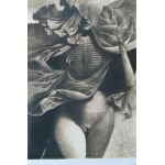 Sticker with a drawing by Zdzislaw Beksinski