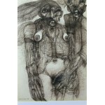Sticker with a drawing by Zdzislaw Beksinski