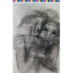 Sticker with a drawing by Zdzislaw Beksinski