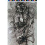 Sticker with a drawing by Zdzislaw Beksinski