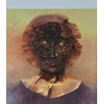 Sticker with a drawing by Zdzislaw Beksinski