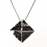 Necklace "Last painting" by Zdzislaw Beksinski (black ruthenium)