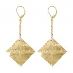 Earrings "Last painting" by Zdzislaw Beksinski (gold plated)
