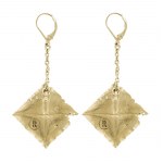 Earrings "Last painting" by Zdzislaw Beksinski (gold plated)