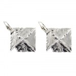 Earrings "Last painting" by Zdzislaw Beksinski (white palladium)