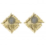 Earrings "Last painting" by Zdzislaw Beksinski (gold plated)