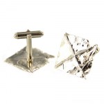 Cufflinks "Last painting" by Zdzislaw Beksinski (gilded)