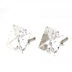 Cufflinks "Last painting" by Zdzislaw Beksinski (white palladium)