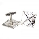 Cufflinks "Last painting" by Zdzislaw Beksinski (white palladium)