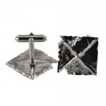 Cufflinks "Last painting" by Zdzislaw Beksinski (black ruthenium)