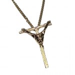 Necklace with a cross inspired by a painting by Zdzislaw Beksinski