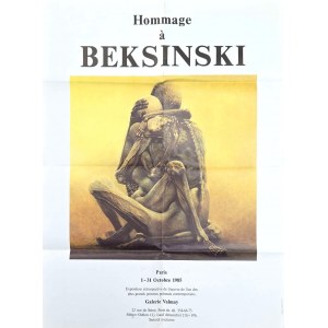 Plakat z wystawy Hommage à Beksinski, Galeria Valmay, Paryż 1985