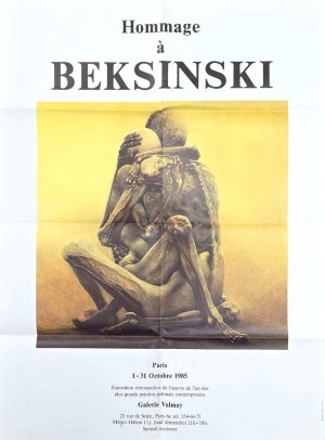 Poster from the exhibition Hommage à Beksinski, Valmay Gallery, Paris 1985.