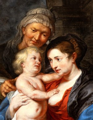 Peter Paul Rubens (seguace di), The Holy Family with Saint Anne