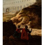 Alessio De Marchis (attribuito a), View of the interior of the Colosseum with figures