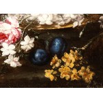 Vincenzino (attribuito a), Still life of flowers on a tray