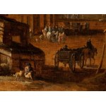 Pieter Jans Bout (seguace di), Fantasy view of a Nordic city