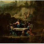 Artista attivo a Roma, XVII secolo, Christ in the Desert, served by Angels