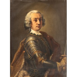 Luigi Crespi (attribuito a), Portrait of a gentleman in arms