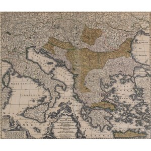 MAPA POŁUDNIOWO-WSCHODNIEJ EUROPY, Georg Matthäus Seutter, Augsburg, 1730