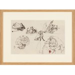 Jozef Mehoffer (1869 - 1946), Venus and Mars with Cupid. Sketches