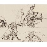 Jozef Mehoffer (1869 - 1946), Venus and Mars with Cupid. Sketches