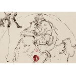 Jozef Mehoffer (1869 - 1946), Venus and Mars with Cupid. Sketches