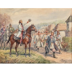 Stefan Pajączkowski (1900 - 1978), Kosciuszko speaking to the blacksmiths at Racławice.
