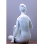 Duża ceramiczna figura ''Dziewczyna z naszyjnikiem'' B. Kokrda lata 60-te