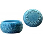 Blue casket glass box Curt Schlevogt - 1970s Bohemia