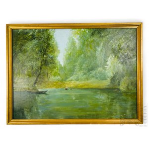 A. Bera, XX w. - Pejzaż Lednicki, 1993 r., Olej na Płótnie