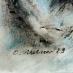 Nieznany Artysta (Podpis Nieczytelny, XX w.) - Obraz Matka z Dzieckiem, 1999 r. (?), Pastel na Papierze