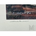 Nieznany Artysta (XX w.) - Obraz “Memento Mori”, 1984 r., Pastele Olejne (?) na Desce