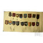 PRL - Przypinki z Herbami Miast: Bielsko, Malbork, Bydgoszcz, Ustka, Wrocław i Inne