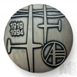 Dwa Medale Pamiątkowe: 60 Rocznica Batalionów Chłopskich / Generał Franciszek Kamiński, 75 Lat Aeroklubu Polskiego