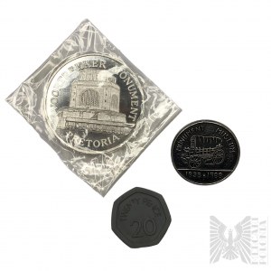 Monument Museum pin 1838-1988, Early Learning Centre Bank token, Voortrekker Monument medal