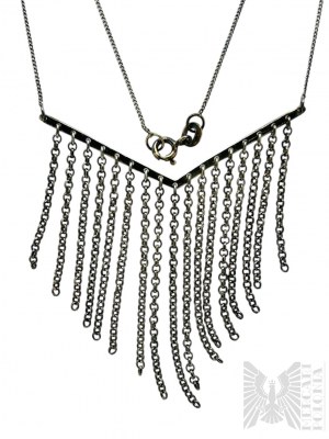 Sterling Silver Chain with Fancy Pendant, 925 Silver