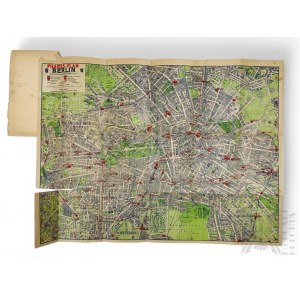 Circa 1920. - Map Plan of Berlin, Cartographic Institute, Pharus Publishing House