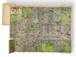 Circa 1920. - Map Plan of Berlin, Cartographic Institute, Pharus Publishing House