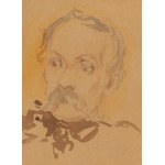 Jacek Malczewski (1854 Radom - 1929 Kraków), Akwarelowe studium głowy męskiej i kobiecej (Portret ojca artysty Juliana)