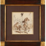 Piotr Michałowski (1800 Kraków - 1855 Krzyżtoporzyce near Kraków), Hussars on horseback and sketch of a head