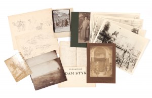 Adam Styka (1890 Kielce - 1959 Nowy Jork), Zestaw rysunków i memorabiliów Jana i Adama Styków (34 obiekty)