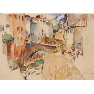 Maria Melania Mutermilch \ Mela Muter (1876 Warszawa - 1967 Paryż), Widok z Carrera del Darro w Grenadzie, 1926 (?)