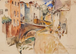 Maria Melania Mutermilch \ Mela Muter (1876 Warszawa - 1967 Paryż), Widok z Carrera del Darro w Grenadzie, 1926 (?)
